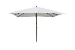 OUTFLEXX Mittelstockschirm, Natur/Teakoptik, Buchenholz, 300x400 Cm