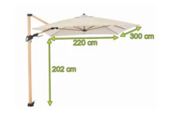 DOPPLER Alu Wood Pendelschirm, Natur, Alu/Polyester, 300x220 Cm, Mit Kurbel, Holzoptik -Kettler Verkaufs-Shop 22336 5.jpg