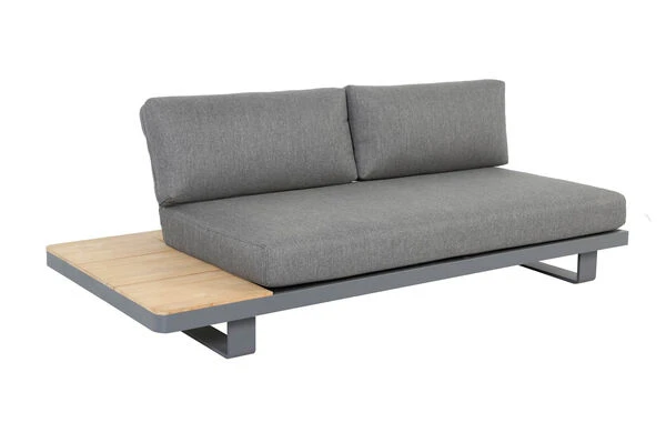 OUTFLEXX Ecklounge, Grau, Alu/Akazie Im Teak Look, 5 Personen, Inkl. Polster In Grau, Tisch 130x95 Cm 14 OUTFLEXX Ecklounge, Grau, Alu/Akazie Im Teak Look, 5 Personen, Inkl. Polster In Grau, Tisch 130x95 Cm – Bild 12