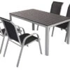 VILLANA Esstischgarnitur, Silber/schwarz, Alu/Holzimitat/Textil, Tisch 150x90cm, 4 Sessel, Stapelbar 2 VILLANA Esstischgarnitur, Silber/schwarz, Alu/Holzimitat/Textil, Tisch 150x90cm, 4 Sessel, Stapelbar -Kettler Verkaufs-Shop 22557 01.jpg