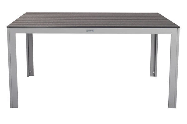 VILLANA Esstischgarnitur, Silber/schwarz, Alu/Holzimitat/Textil, Tisch 150x90cm, 2 Multipo, 4 Stapelsessel 13 VILLANA Esstischgarnitur, Silber/schwarz, Alu/Holzimitat/Textil, Tisch 150x90cm, 2 Multipo, 4 Stapelsessel – Bild 11