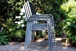 VILLANA Esstischgarnitur, Silber/schwarz, Alu/Holzimitat/Textil, Tisch 150x90cm, 2 Multipo, 4 Stapelsessel 38 VILLANA Esstischgarnitur, Silber/schwarz, Alu/Holzimitat/Textil, Tisch 150x90cm, 2 Multipo, 4 Stapelsessel -Kettler Verkaufs-Shop 22570 17.jpg