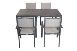 VILLANA Esstischgarnitur, Anthrazit/grau, Alu/Holzimitat/Textil, Tisch 150x90cm, 4 Stapelsessel -Kettler Verkaufs-Shop 22579 07.jpg