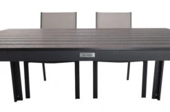 VILLANA Esstischgarnitur, Anthrazit/grau, Alu/Holzimitat/Textil, Tisch 150x90cm, 4 Stapelsessel -Kettler Verkaufs-Shop 22579 09.jpg