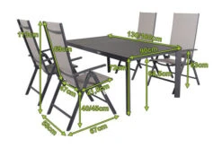 VILLANA Esstischgruppe, Anthrazit/grau, Alu/Textilene, Tisch 130/180x90cm, 4 Multipositionssessel -Kettler Verkaufs-Shop 22583 05.jpg
