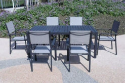 VILLANA Esstischgruppe, Anthrazit/grau, Alu/Textilene, Tisch 130/180x90cm, 6 Stapelsessel -Kettler Verkaufs-Shop 22586 06.jpg