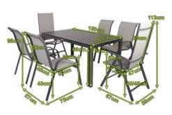 VILLANA Esstischgarnitur, Anthrazit/grau, Alu/Holzimitat/Textil, Tisch 150x90cm, 4 Stapelsessel, 2 Multipo -Kettler Verkaufs-Shop 22587 05.jpg