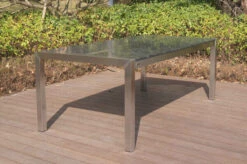 OUTFLEXX Esstischgarnitur, Silber/schwarz, Edelstahl/Granit/Textil, 200x100 Cm, 4 Freischwinger, 2 Multipos, Padded, FSC-Teakholz 19 OUTFLEXX Esstischgarnitur, Silber/schwarz, Edelstahl/Granit/Textil, 200x100 Cm, 4 Freischwinger, 2 Multipos, Padded, FSC-Teakholz -Kettler Verkaufs-Shop 22764 03.JPG