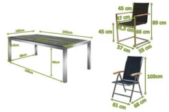 OUTFLEXX Esstischgarnitur, Silber/schwarz, Edelstahl/Granit/Textil, 200x100 Cm, 4 Freischwinger, 2 Multipos, Padded, FSC-Teakholz 21 OUTFLEXX Esstischgarnitur, Silber/schwarz, Edelstahl/Granit/Textil, 200x100 Cm, 4 Freischwinger, 2 Multipos, Padded, FSC-Teakholz -Kettler Verkaufs-Shop 22764 05.JPG