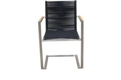 OUTFLEXX Esstischgarnitur, Silber/schwarz, Edelstahl/Granit/Rope, 200x100 Cm, 6 Freischwinger, Armlehnen Aus FSC-Teak -Kettler Verkaufs-Shop 22802 08.jpg