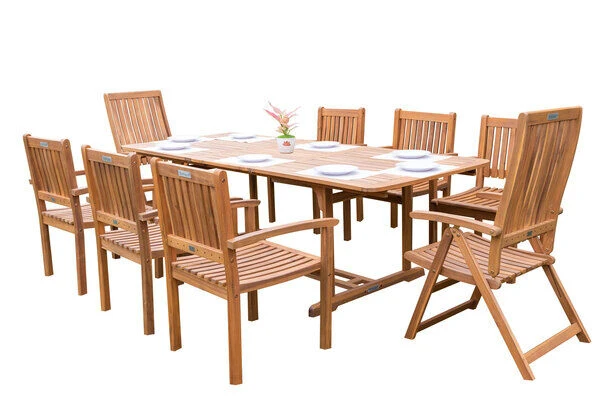 OUTFLEXX Sitzgruppe, Natur, Akazie, Ausziehtisch 150/200 X 90 Cm, 2 Multipo, 6 Armlehnensessel 12 OUTFLEXX Sitzgruppe, Natur, Akazie, Ausziehtisch 150/200 X 90 Cm, 2 Multipo, 6 Armlehnensessel – Bild 10