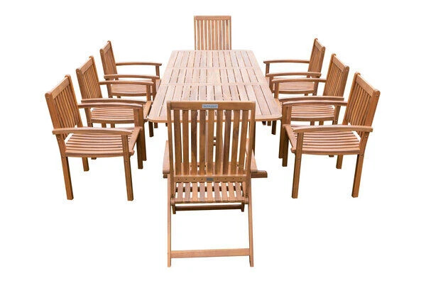 OUTFLEXX Sitzgruppe, Natur, Akazie, Ausziehtisch 150/200 X 90 Cm, 2 Multipo, 6 Armlehnensessel 13 OUTFLEXX Sitzgruppe, Natur, Akazie, Ausziehtisch 150/200 X 90 Cm, 2 Multipo, 6 Armlehnensessel – Bild 11