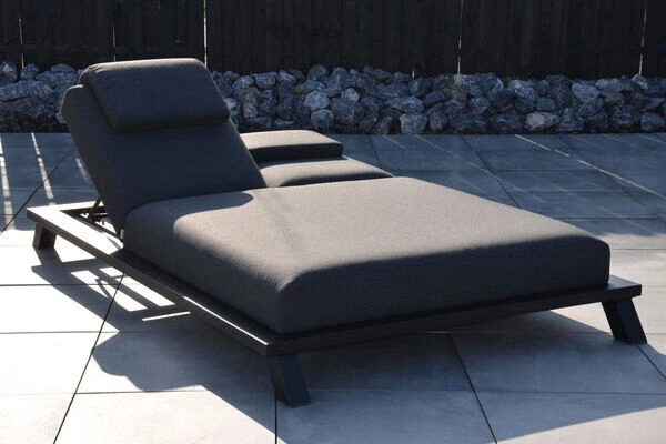 OUTFLEXX Exklusivmodell Blain Doppelliege, Sooty, Alu/Sunbrella, 210 X 144 X 34 Cm, Inkl. Verstellbarer Rückenlehne 3 OUTFLEXX Exklusivmodell Blain Doppelliege, Sooty, Alu/Sunbrella, 210 X 144 X 34 Cm, Inkl. Verstellbarer Rückenlehne