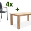OUTFLEXX Theo Esstischgarnitur, Anthrazit/natur, Alu/Rope/FSC®/SLVK-Teakholz, Tisch 160x90 Cm, 4x Dining Sessel -Kettler Verkaufs-Shop 22891 1.jpg