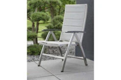 STERN Esstischgarnitur, Silber/grau, Edelstahl/Textilene, Tisch 200 X 100 Cm, 4 Stapelsessel, Hohe Rückenlehne, 2 Multipo, Padded -Kettler Verkaufs-Shop 22916 04.jpg