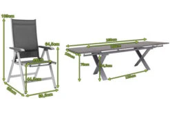 KETTLER BasicPlus Esstischgarnitur, Silber / Anthrazit, Alu / HPL / Textil, Tisch 180/280x100cm, 10 Multipositionssessel -Kettler Verkaufs-Shop 23042 5.jpg