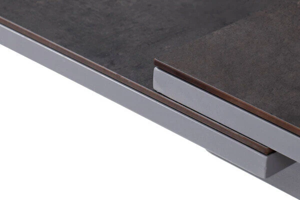 KETTLER Granada Esstischgarnitur, Silber / Anthrazit, Alu / HPL / Teak, Tisch 180/280x100cm, 8 Stapelsessel 10 KETTLER Granada Esstischgarnitur, Silber / Anthrazit, Alu / HPL / Teak, Tisch 180/280x100cm, 8 Stapelsessel – Bild 8