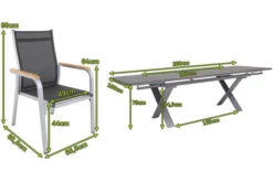 KETTLER Granada Esstischgarnitur, Silber / Anthrazit, Alu / HPL / Teak, Tisch 180/280x100cm, 10 Stapelsessel -Kettler Verkaufs-Shop 23054 5.jpg