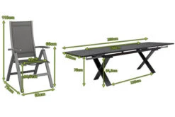 KETTLER Altura Esstischgarnitur, Anthrazit, Alu / Spraystone / Textil, Tisch 180/280x100cm, 6 Multipositionssessel 16 KETTLER Altura Esstischgarnitur, Anthrazit, Alu / Spraystone / Textil, Tisch 180/280x100cm, 6 Multipositionssessel -Kettler Verkaufs-Shop 23082 5.jpg