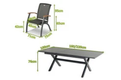 HARTMAN Xanadu / Da Vinci Sitzgruppe, Xerix/natur, Alu/Teak/Glaskeramik, 8 Dining Sessel, 160/220x100cm, FSC-Teak Armlehnen -Kettler Verkaufs-Shop 23289 mass.jpg