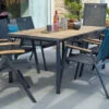 HARTMAN Aruba Sitzgruppe, Xerix/natur, Alu/Teak, 4 Dining Sessel, 2 Multipo, 160x90cm, FSC-Teak Armlehnen -Kettler Verkaufs-Shop 23309 1.jpg