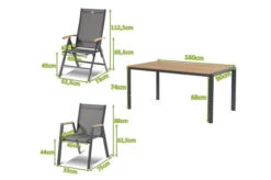 HARTMAN Aruba Sitzgruppe, Xerix/natur, Alu/Teak, 4 Dining Sessel, 2 Multipo, 160x90cm, FSC-Teak Armlehnen -Kettler Verkaufs-Shop 23309 mass.jpg