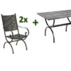 MBM Romeo Esstischgarnitur Elegance, Marone, Schmiedeeisen Verzinkt, Pulverbeschichtet, Tisch 125x75 Cm, 2x Sessel -Kettler Verkaufs-Shop 23359 01.jpg