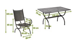 MBM Romeo Esstischgarnitur Elegance, Marone, Schmiedeeisen Verzinkt, Pulverbeschichtet, Tisch 125x75 Cm, 2x Sessel -Kettler Verkaufs-Shop 23359 05.jpg