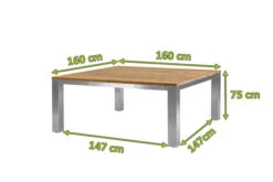 OUTFLEXX Premium Abdeckhaube Für Tische, Schwarz, Polyester, 165 X 165 X 75 Cm, Wasserbeständig, Integriertes Zugband -Kettler Verkaufs-Shop 23412 5.jpg