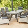 SIENA GARDEN Tirana/Corido Dining Set, Anthrazit, Alu/Keramik, 205-265 X 103 X 76cm, Inkl. 8 Diningsessel