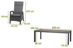 SIENA GARDEN Silva/Solea Dining Set, Anthrazit/blau/grau, Alu/Gardino®-Geflecht/Keramik, 220 X 100cm, Inkl. 4 Diningsessel, Stufenlos Verstellbar -Kettler Verkaufs-Shop 23840 5.jpg