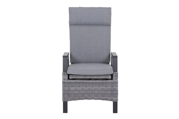 SIENA GARDEN Silva/Solea Dining Set, Anthrazit/blau/grau, Alu/Gardino®-Geflecht/Keramik, 182 X 100cm, Inkl. 4 Diningsessel, Stufenlos Verstellbar 6 SIENA GARDEN Silva/Solea Dining Set, Anthrazit/blau/grau, Alu/Gardino®-Geflecht/Keramik, 182 X 100cm, Inkl. 4 Diningsessel, Stufenlos Verstellbar – Bild 4