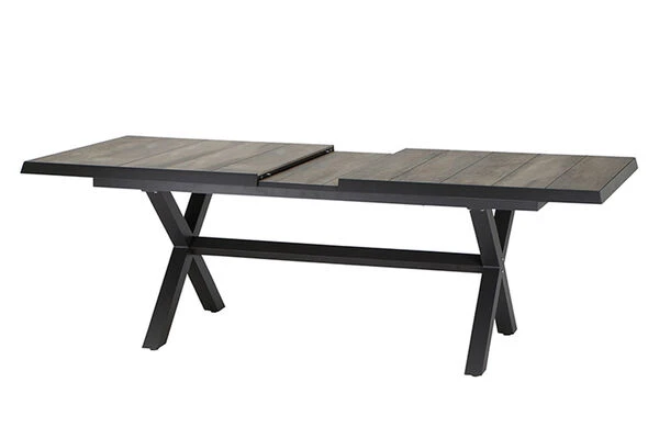 SIENA GARDEN Sincro/Solea Dining Set, Anthrazit/grau/blau, Alu/Gardino®-Geflecht/Keramik, 200-260x103cm, Inkl. 4 Diningsessel, Stufenlos Verstellbar 17 SIENA GARDEN Sincro/Solea Dining Set, Anthrazit/grau/blau, Alu/Gardino®-Geflecht/Keramik, 200-260x103cm, Inkl. 4 Diningsessel, Stufenlos Verstellbar – Bild 15