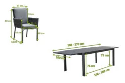 OUTFLEXX Esstischgarnitur, Anthrazit, Aluminium, Ausziehtisch 180/270x100 Cm, 6 Sessel -Kettler Verkaufs-Shop 23899 5.jpg