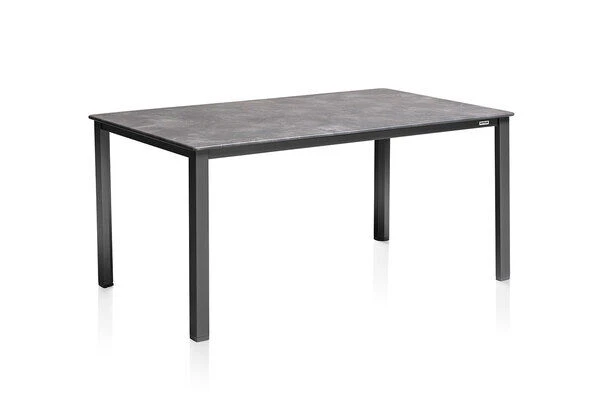 KETTLER Cubic/BasicPlus Esstischgarnitur, Anthrazit, Alu/Kettalit/Textilene, 160x90 Cm, 6 Stapelsessel 5 KETTLER Cubic/BasicPlus Esstischgarnitur, Anthrazit, Alu/Kettalit/Textilene, 160x90 Cm, 6 Stapelsessel – Bild 3