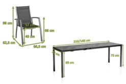 KETTLER Cubic/Altura Esstischgarnitur, Anthrazit, Alu/HPL/Textilene, 140/210x70 Cm, 8 Stapelsessel -Kettler Verkaufs-Shop 28850 05.jpg