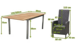 OUTFLEXX Malaga Sitzgruppe, Natur/anthrazit/sooty, FSC-Teak/Edelstahl/Alu/Sunbrella, 150/200x90cm, 6 Sessel, Plattenstärke 20mm, Verstellbare Rückenlehne -Kettler Verkaufs-Shop 28870 05.jpg