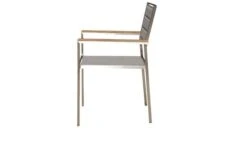 OUTFLEXX Stuhl, Silber, Edelstahl/Textilene, Padded, Armlehnen Aus FSC-Teakholz, 62x56,5x86cm -Kettler Verkaufs-Shop 2 13515.jpg