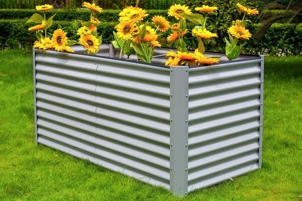 OUTFLEXX Hochbeet, Silber, Zincalume, Pulverbeschichtet, 180 X 90 X 84 Cm 8 OUTFLEXX Hochbeet, Silber, Zincalume, Pulverbeschichtet, 180 X 90 X 84 Cm – Bild 6