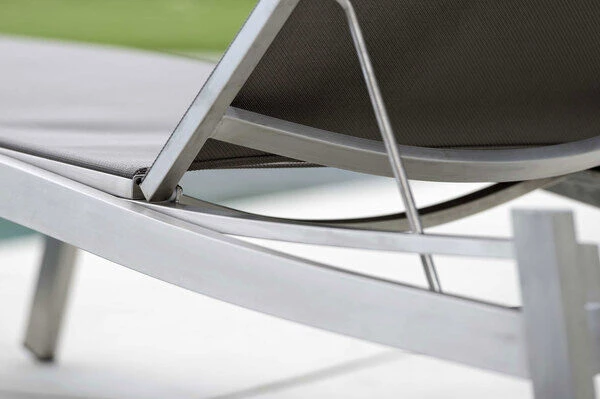 STERN Allround Rollenliege, Silbergrau, Edelstahl/Textil, 200x71x38 Cm, Verstellbare Rückenlehne 4 STERN Allround Rollenliege, Silbergrau, Edelstahl/Textil, 200x71x38 Cm, Verstellbare Rückenlehne – Bild 2