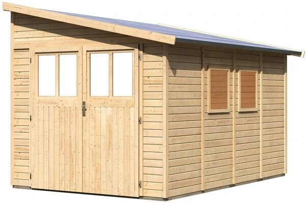 KARIBU Gartenhaus Bomlitz, Fichtenholz 19 Mm, Naturbelassen 4 KARIBU Gartenhaus Bomlitz, Fichtenholz 19 Mm, Naturbelassen – Bild 2