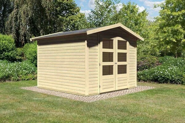 KARIBU Gartenhaus Amberg, Fichtenholz 19 Mm, Naturbelassen 4 KARIBU Gartenhaus Amberg, Fichtenholz 19 Mm, Naturbelassen – Bild 2