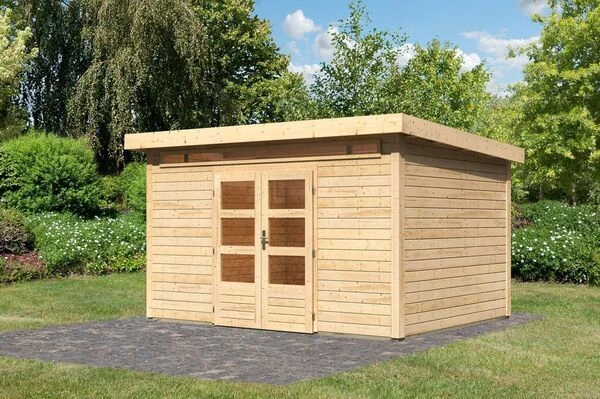 KARIBU Gartenhaus Kandern 9, Fichtenholz 28 Mm, Naturbelassen, Ca. 10,8 M² 4 KARIBU Gartenhaus Kandern 9, Fichtenholz 28 Mm, Naturbelassen, Ca. 10,8 M² – Bild 2