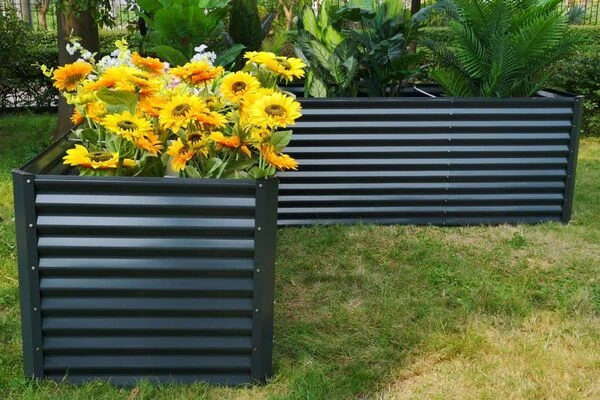 OUTFLEXX Eck-Hochbeet, Anthrazit, Zincalume, 270x270x90x84cm 8 OUTFLEXX Eck-Hochbeet, Anthrazit, Zincalume, 270x270x90x84cm – Bild 6