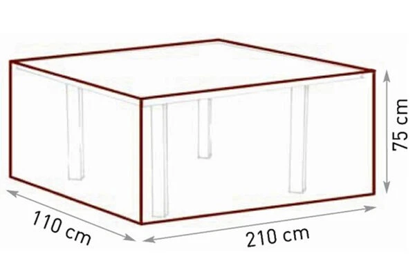 GARVIDA Schutzhülle Für Sitzgruppen, Braun, Polyestergewebe, 210 X 100 X 70 Cm, Mit Zugband 4 GARVIDA Schutzhülle Für Sitzgruppen, Braun, Polyestergewebe, 210 X 100 X 70 Cm, Mit Zugband – Bild 2
