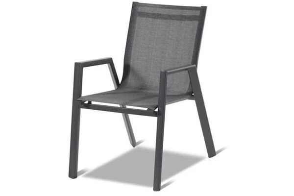 HARTMAN Aruba Esstischgarnitur, Xerix, Alu/Textilene, Tisch 180/240x100cm, 8 Stapelsessel 4 HARTMAN Aruba Esstischgarnitur, Xerix, Alu/Textilene, Tisch 180/240x100cm, 8 Stapelsessel – Bild 2