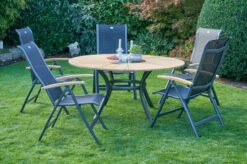 HARTMAN Provence / Alice Sitzgruppe, Xerix/schwarz, Alu/Teakholz, 4x4 Textilen, 5 Multipos, Ø150cm, Inkl. Eiskühler -Kettler Verkaufs-Shop 2 21189.jpg