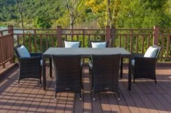 OUTFLEXX Dining Set, Braun Marmoriert, Polyrattan, Tisch 180x100cm, Spraystone, 6mm, 6 Sessel 23 OUTFLEXX Dining Set, Braun Marmoriert, Polyrattan, Tisch 180x100cm, Spraystone, 6mm, 6 Sessel -Kettler Verkaufs-Shop 2 21232.jpg