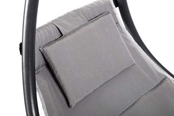 OUTFLEXX Doppelhängesessel, Anthrazit Matt/schwarz, Stahl/Textilene, 190x124x200cm, Inkl. Polster 6 OUTFLEXX Doppelhängesessel, Anthrazit Matt/schwarz, Stahl/Textilene, 190x124x200cm, Inkl. Polster – Bild 4