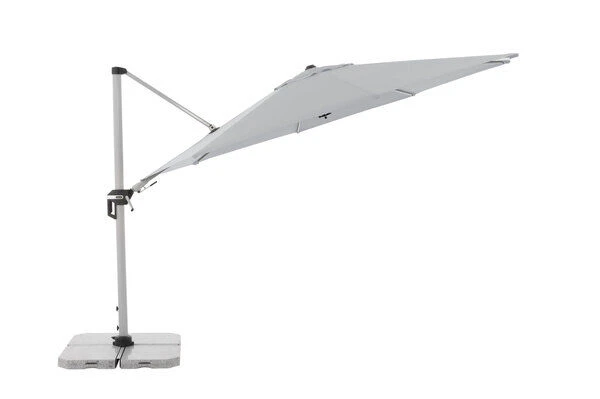 DOPPLER Active Pendelschirm, Grau, Alu/Polyester, 370cmx210 Cm, Mit Kurbel, 360°-drehbar 4 DOPPLER Active Pendelschirm, Grau, Alu/Polyester, 370cmx210 Cm, Mit Kurbel, 360°-drehbar – Bild 2